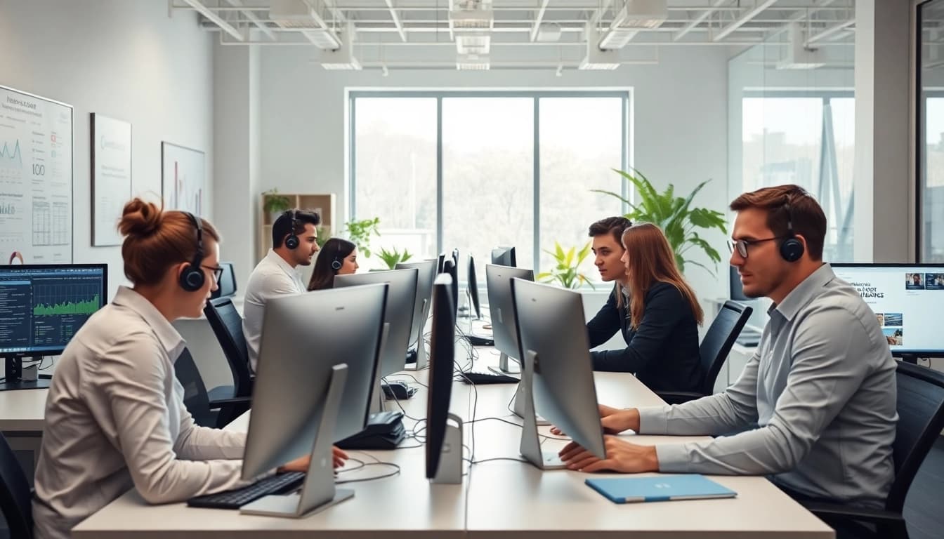 Enhancing it support for small business through teamwork in a modern office environment.