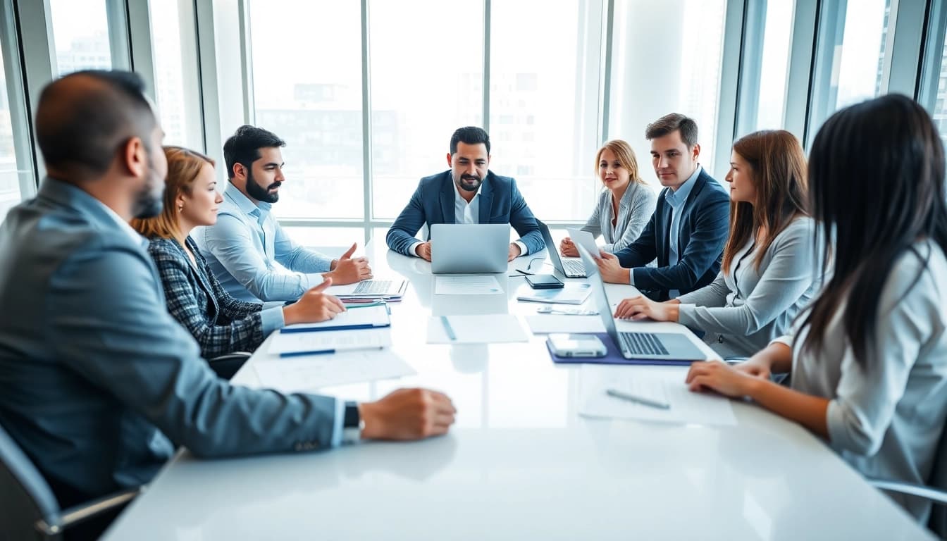 Das Team arbeitet an Projekten für csc hamburg in einem modernen, hellen Büro mit großen Fenstern.