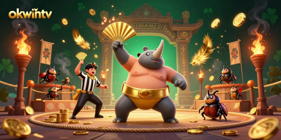 Experience thrilling betting action at okwintv with a vibrant, dynamic scene featuring a sumo champion.