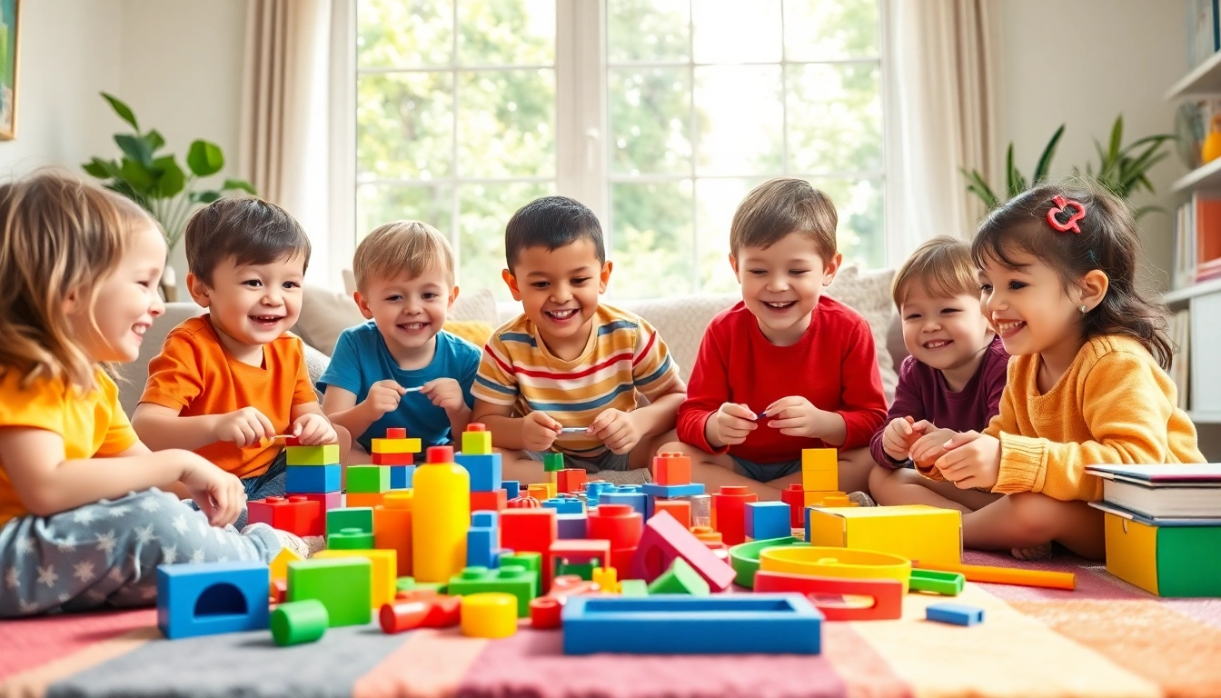 Engaging children playing with diverse toys when you visit the website on screen-free entertainment.