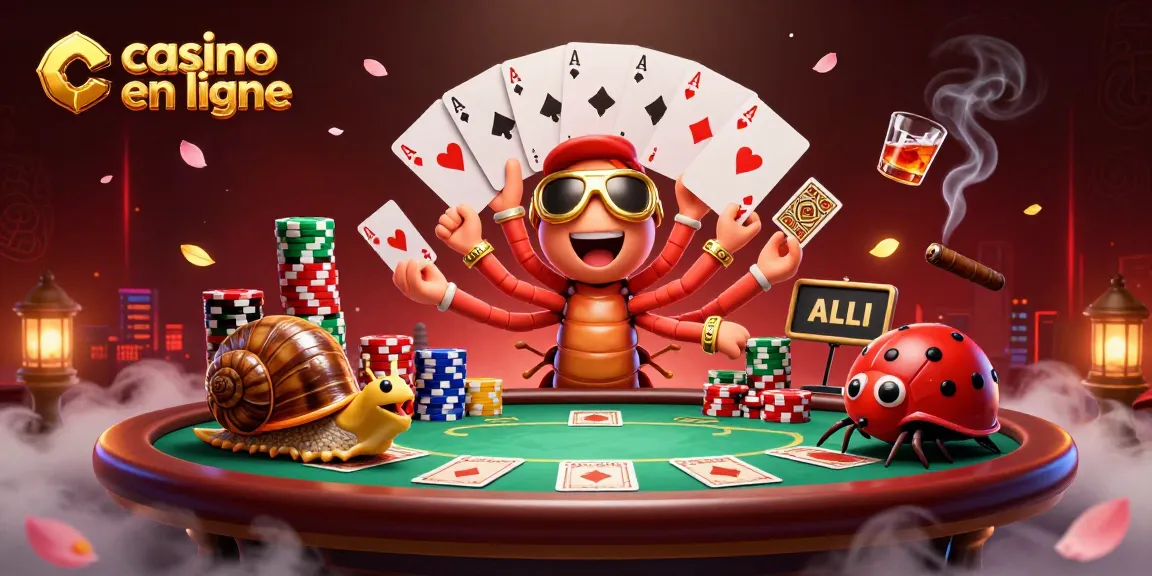 Jouer au casino en ligne avec un animateur millipède et un joueur escargot, ambiance garantie !