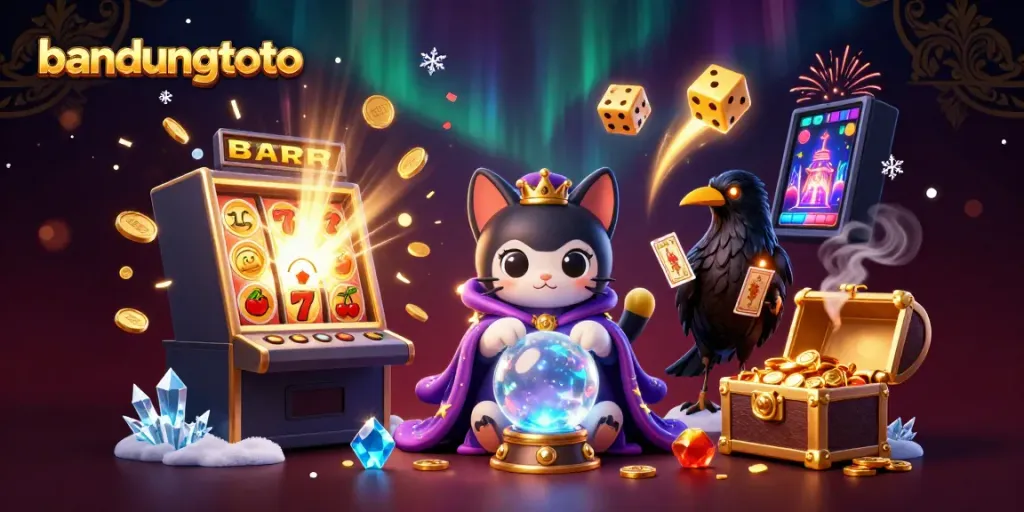 Experience vibrant gaming action with bandungtoto in an exciting 3D casino scene.