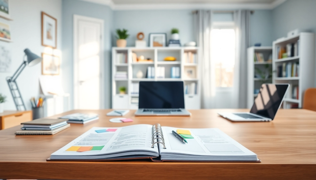 Seamlessly Organize Your Day with a professional home office setup featuring a planner.