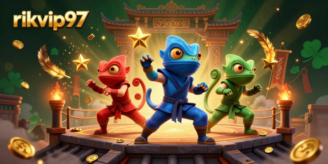 Experience thrilling action with the rikvip97 ninja chameleon team in a vibrant casino arena.