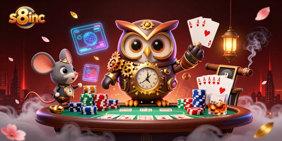 Experience thrilling gameplay at s8inc with a steampunk owl and dynamic casino elements.