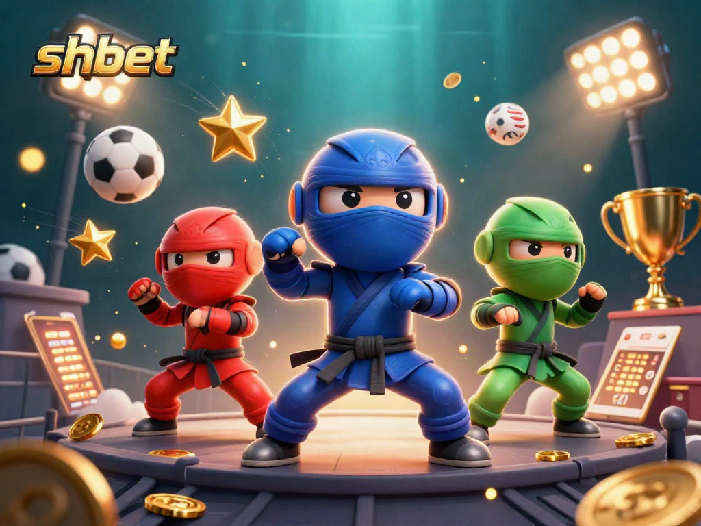 Experience shbet's thrilling atmosphere with dynamic sports action and colorful characters.