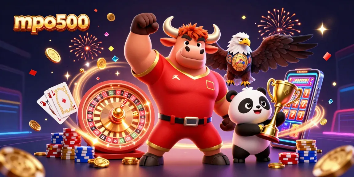Experience mpo500's winning moments with vibrant characters and casino elements bursting with excitement.