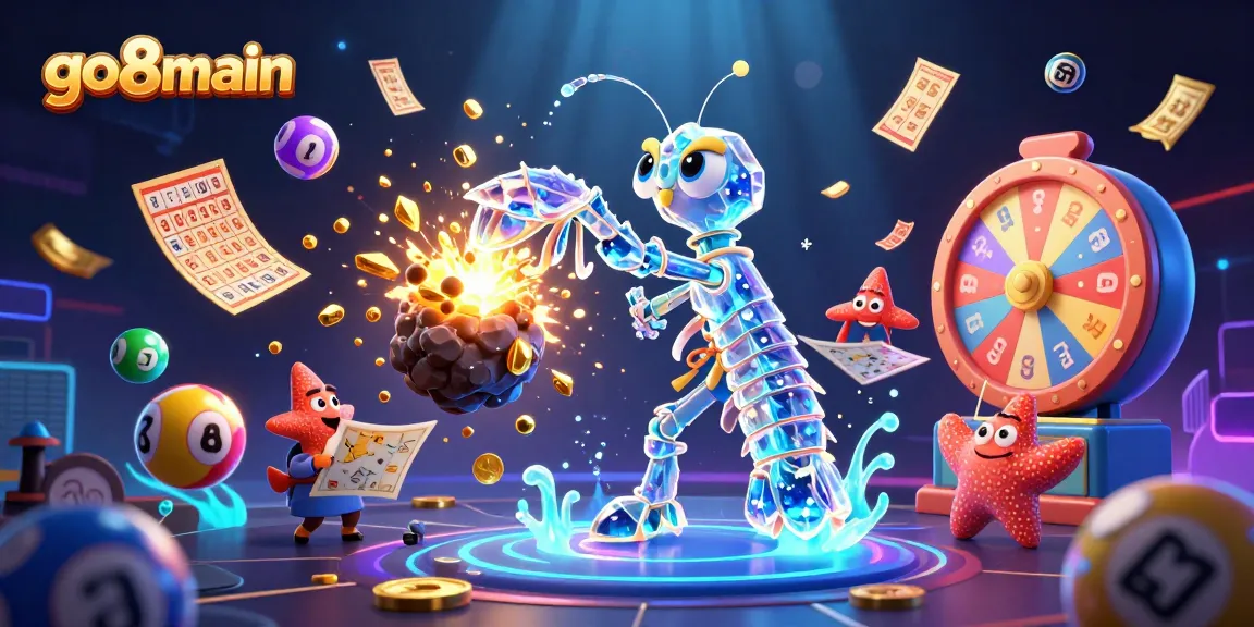 Experience the excitement of go8main with vibrant gaming elements and a galactic samurai in action.