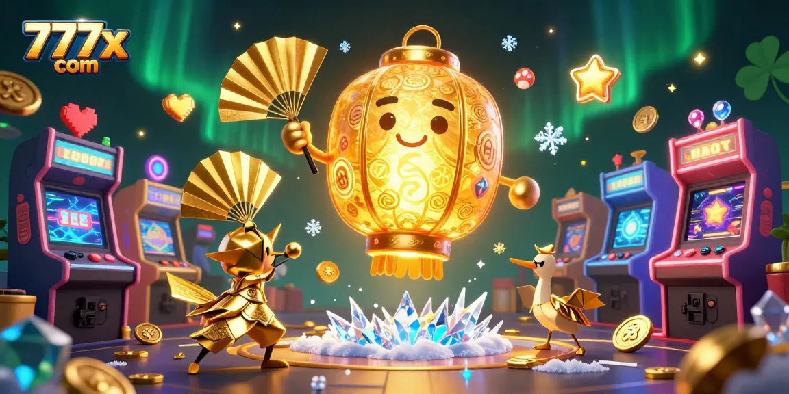 Experience excitement at 777x com with a lively casino scene showcasing colorful gaming elements and characters.