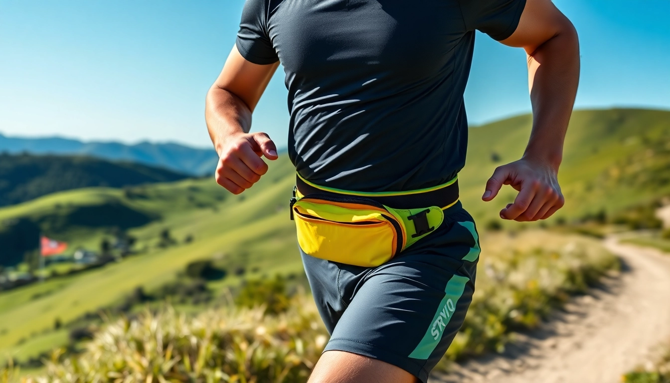 Runner with STRYQ running belts showcasing comfort and utility in action on a scenic trail.