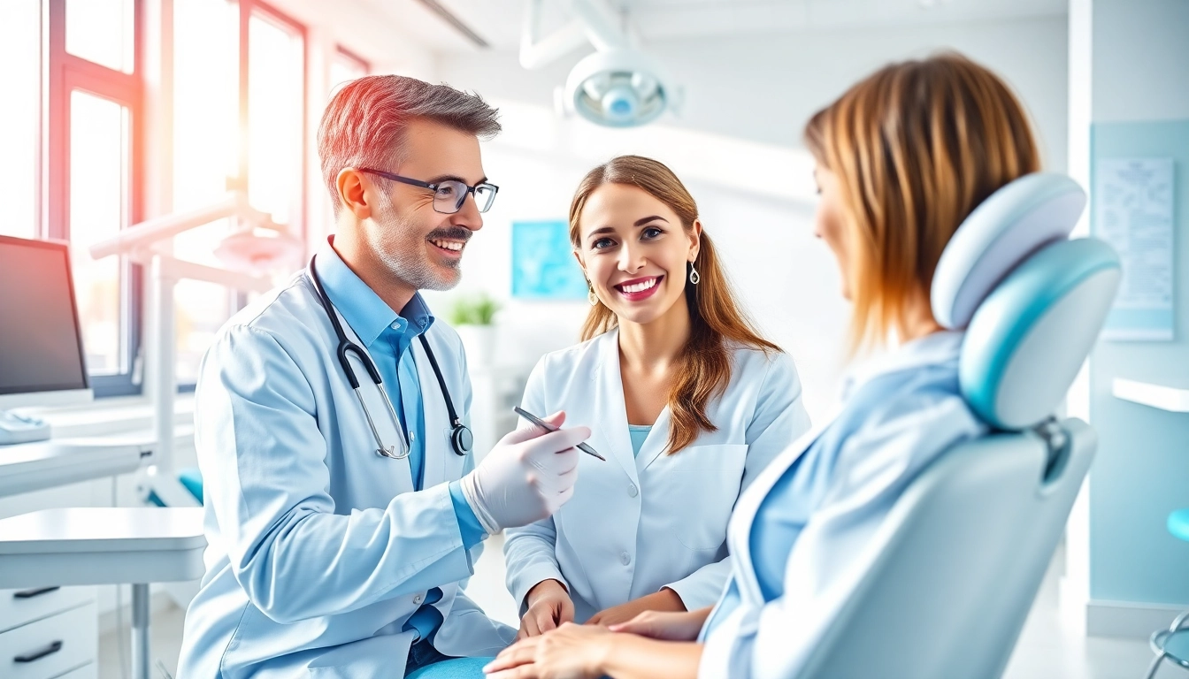 Orthodontist near me providing a consultation in a welcoming dental office.