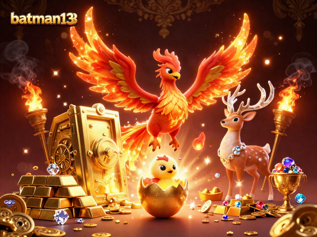 Engage in batman138 gaming excitement with fire phoenix and treasure galore.