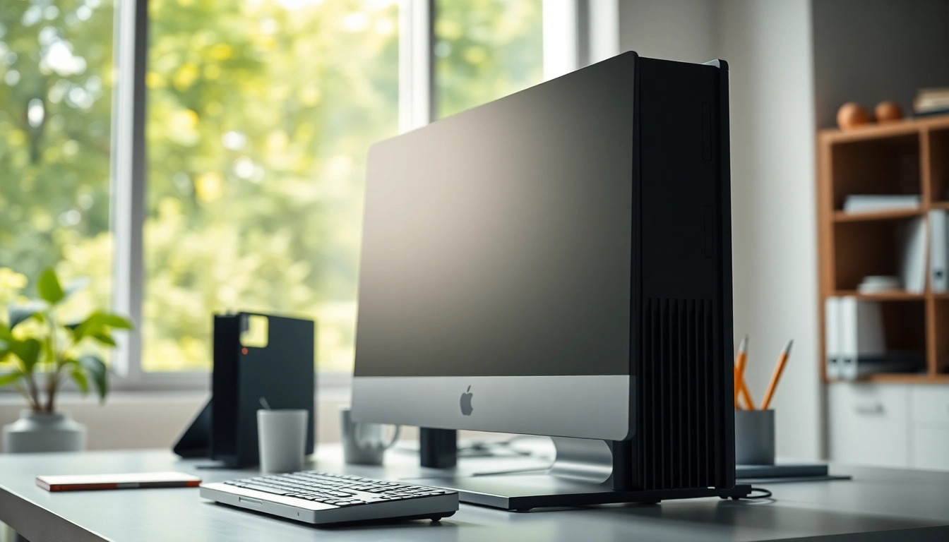 Χρησιμοποιήστε έναν refurbished pc σε ένα μοντέρνο γραφείο με φυσικό φωτισμό.