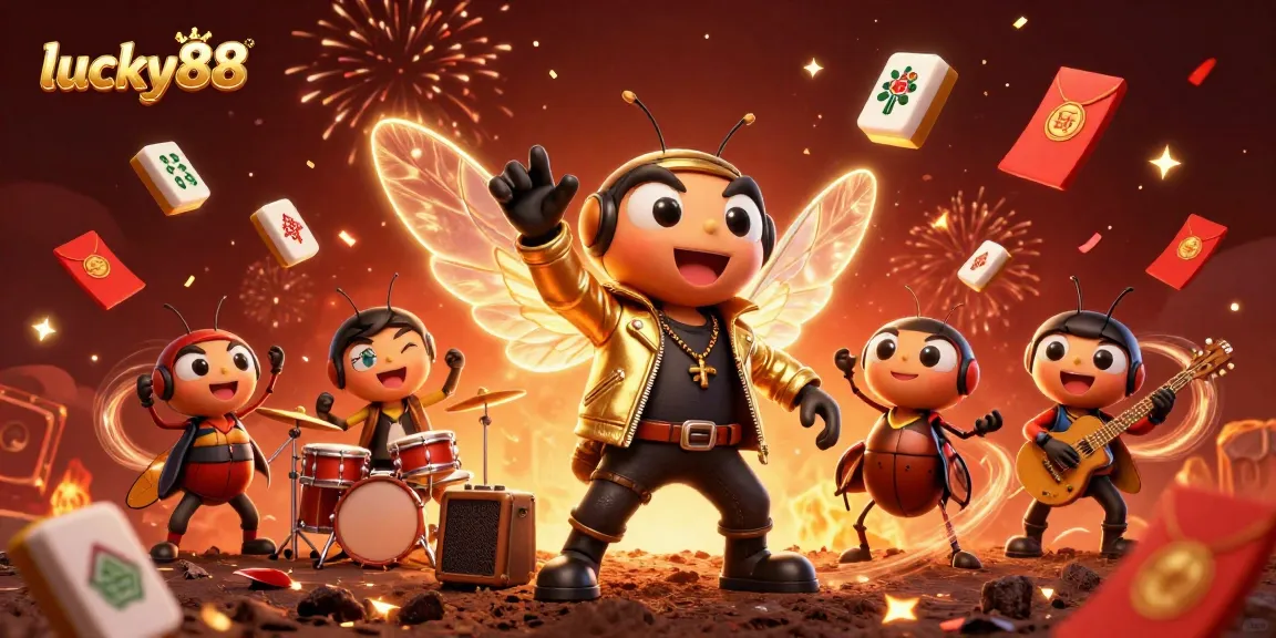 Experience thrilling wins with lucky88 in a vibrant 3D casino scene full of excitement.