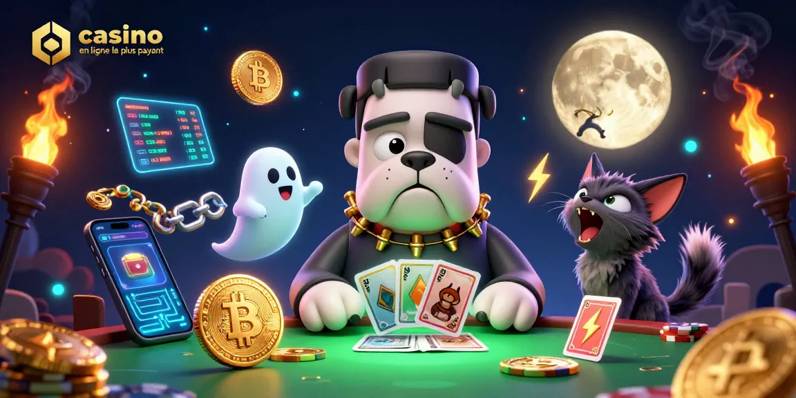 Jouer au casino en ligne le plus payant avec un bulldog Frankenstein et un chaton werewolf.