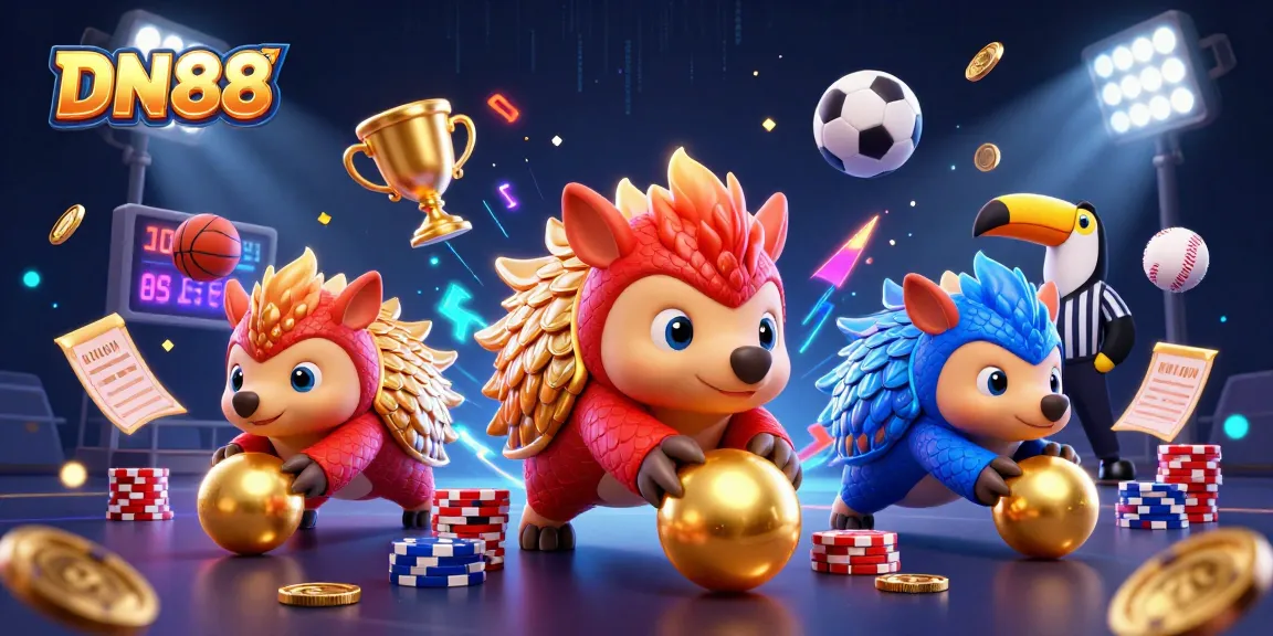 Experience the thrill of betting at DN88 with vibrant pangolins and exciting sports action.