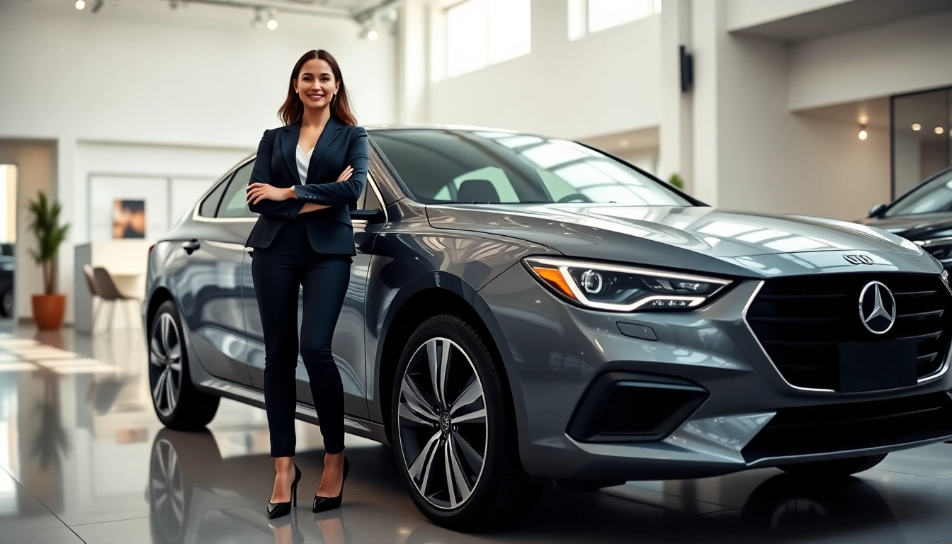 Buy New Car with confidence in a modern showroom atmosphere.
