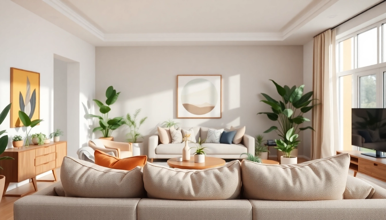 Enhance your home improvement aesthetic with a beautifully renovated living room image featuring modern decor and natural light.