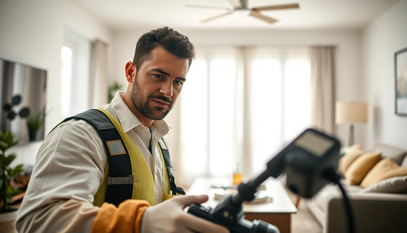 Bed bug exterminators effectively treating a home for bed bugs, ensuring pest-free living.