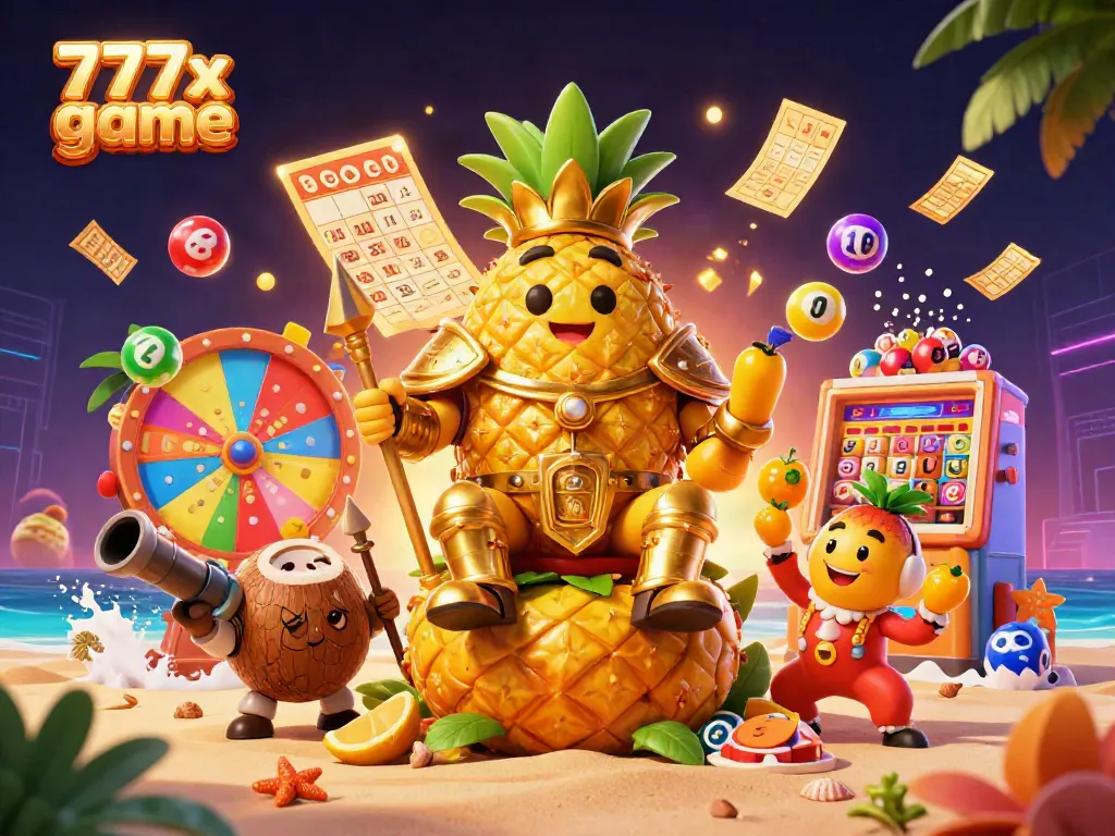Experience the vibrant world of the 777x game with dynamic elements and rich casino visuals.