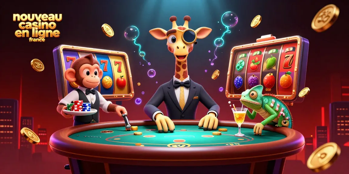 Le nouveau casino en ligne France propose des jeux riches avec une girafe VIP au poker, un valet singe et un barman caméléon.