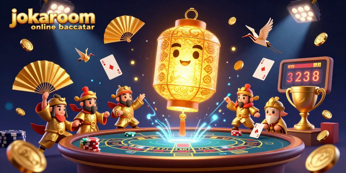 Play exciting baccarat with jokaroom online baccarat while surrounded by golden spirit and casino elements.
