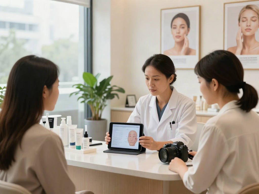 ClinicEvo better than QOVES: Professional facial analysis consultation in a modern clinic