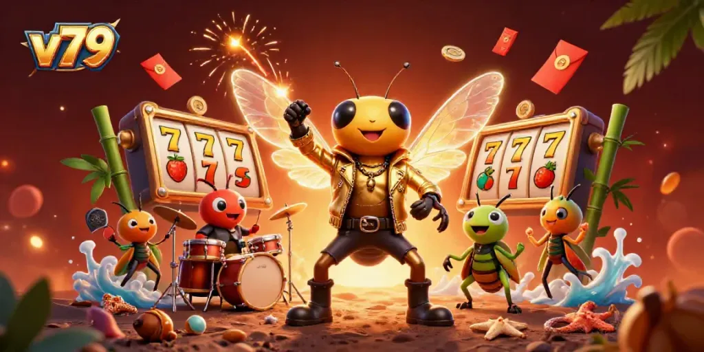 Experience thrilling gameplay at v79 with a vibrant online casino scene filled with slot excitement.