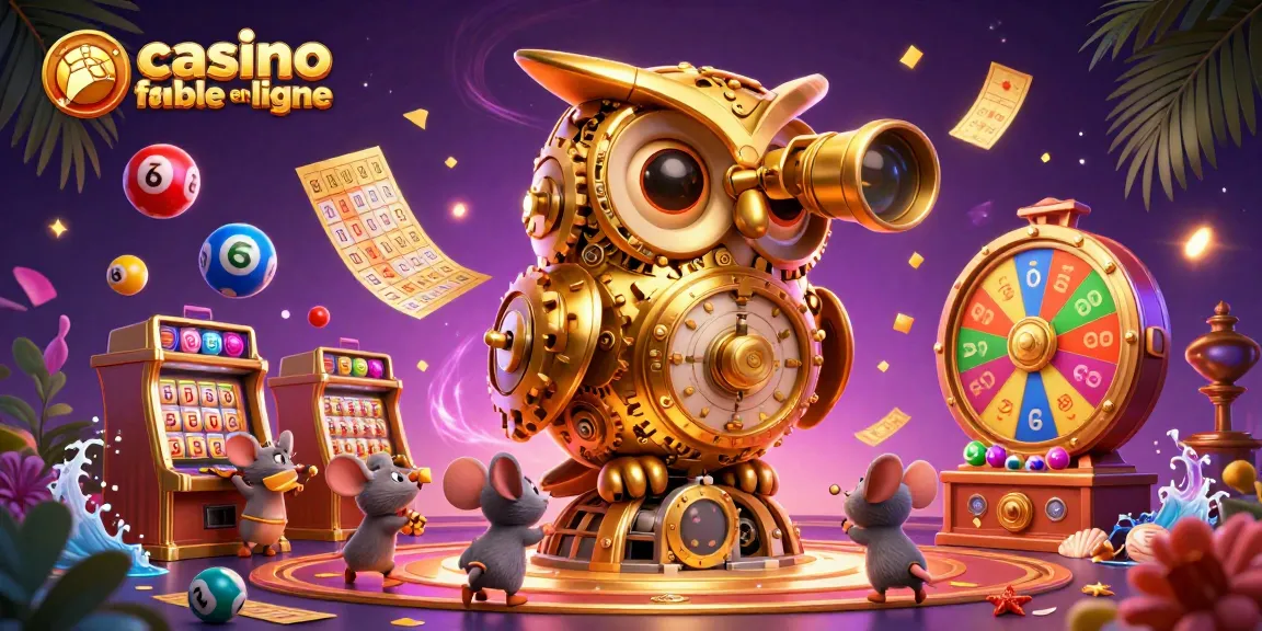 Découvrez un casino fiable en ligne avec une illustration 3D captivante et des éléments de jeu.