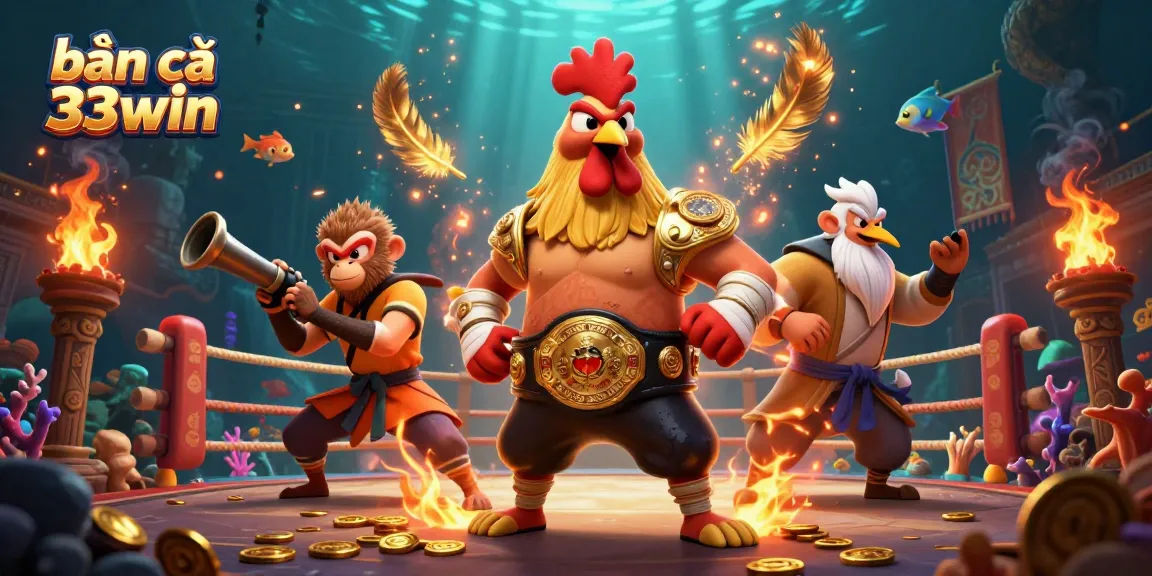 Engage with the thrilling action of bắn cá 33win, featuring vibrant sea creatures and cannon gameplay.